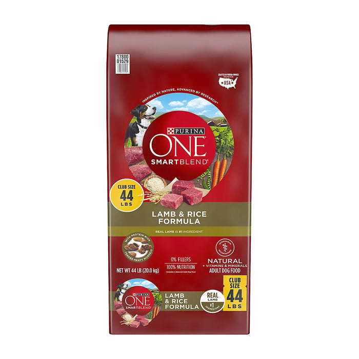 Purina ONE SmartBlend Lamb & Rice Formula Adult Premium Dog Food, 44 lbs.