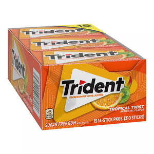 Trident Tropical Twist Sugar-Free Gum, 15 pk./14 ct. - iviesitems