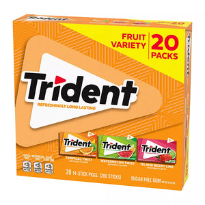 Trident Fruit Variety Pack Sugar-Free Gum, 20 pk. - iviesitems