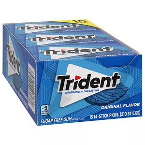 Trident Original Flavor Sugar-Free Gum, 15 pk. - iviesitems