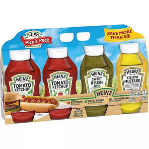 Heinz Tomato Ketchup, Sweet Relish & Natural Yellow Mustard Picnic Variety Pack - iviesitems