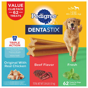 Pedigree Dentastix Triple Action Adult Dog Treat, 62 ct. - iviesitems