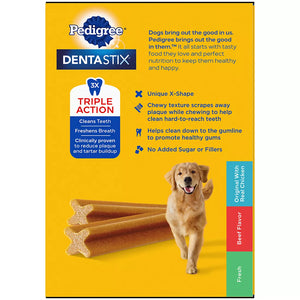 Pedigree Dentastix Triple Action Adult Dog Treat, 62 ct. - iviesitems