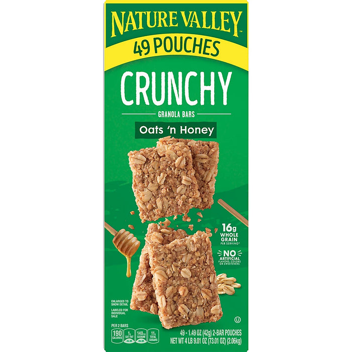 Nature Valley Oats 'n Honey Crunchy Granola Bars, 2 pk./49 ct.