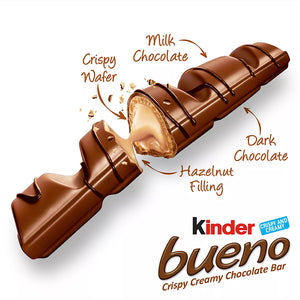 Kinder Bueno Crispy Creamy Chocolate Bars, 20 ct. - iviesitems