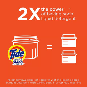 Tide Simply Clean and Fresh Ultra Concentrated Liquid Laundry Detergent, 208 fl. Oz. - iviesitems