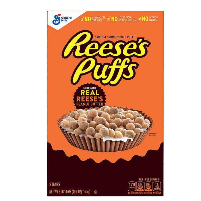 General Mills Reese's Peanut Butter Puffs, 49.5 oz.