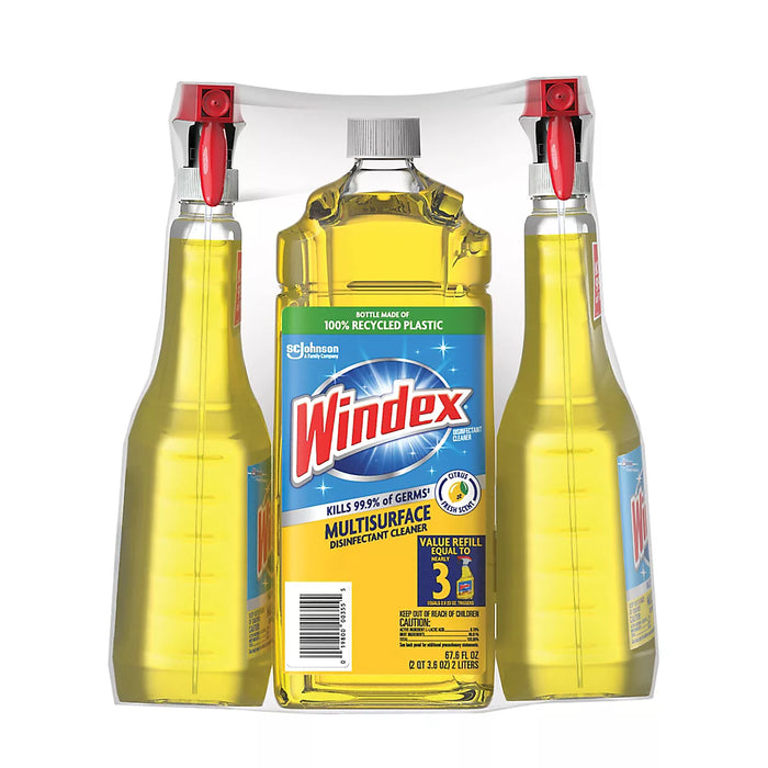 Windex Disinfectant Cleaner Multi-Surface, 2 ct.