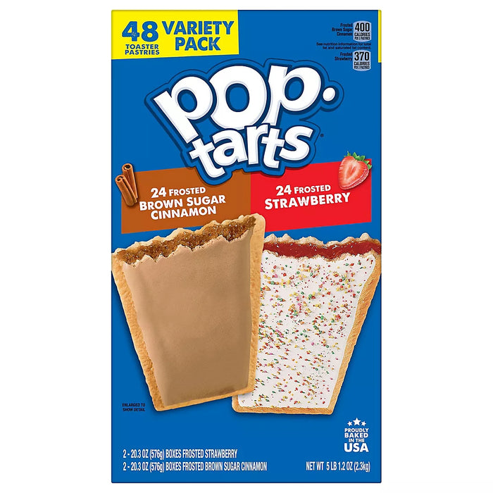 Kellogg's Pop Tarts Strawberry and Brown Sugar Variety Pack, 48 ct.