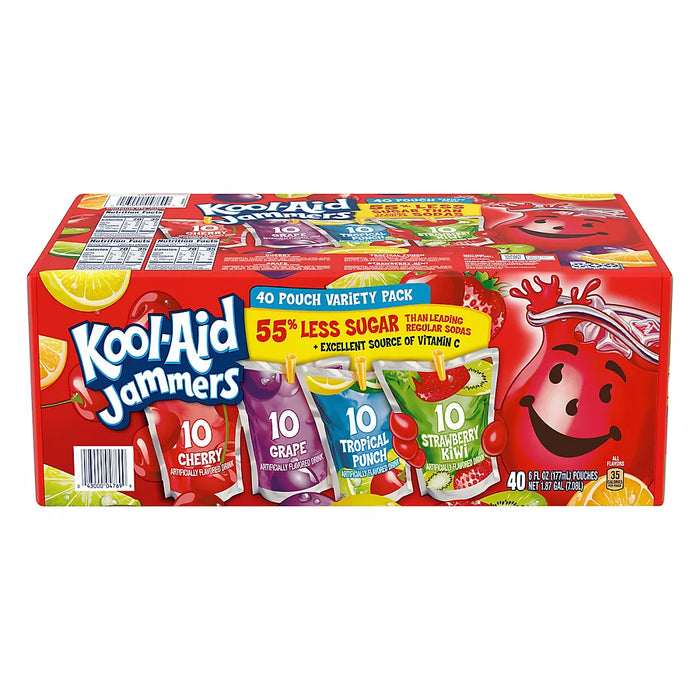 Kool-Aid Jammers Soft Drink Variety Pack, 40 pk./6 fl. oz.