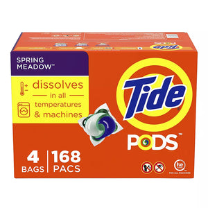 Tide PODS Liquid Laundry Detergent Soap Pacs, Spring Meadow Scent, 168 ct. - iviesitems