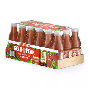 Gold Peak Unsweetened Black Tea Bottles, 18 pk./16.9 oz. - iviesitems