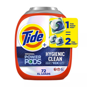 Tide PODS Hygienic Clean Heavy Duty Laundry Detergent Pacs, Original Scent, 72 ct. - iviesitems