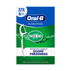 Oral-B Burst of Scope Floss Picks, Fresh Mint, 375 ct. - iviesitems