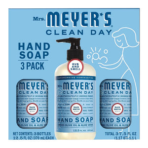 Mrs. Meyer's Clean Day Liquid Hand Soap, Rain Water Scent Bottle, 3 pk./12.5 oz. - iviesitems