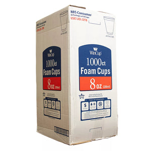 WinCup 8-Oz. Foam Cups, 1,000 ct. - White - iviesitems