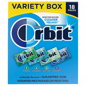 Orbit Gum Sugar-Free Mint Chewing Gum Bulk Variety Pack, 18 pk. - iviesitems