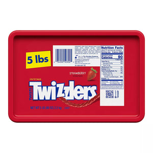 Twizzlers Twists Strawberry Flavored Chewy Candy Bulk Pack, 5 lbs. - iviesitems