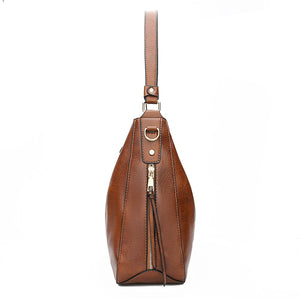 Hobo Bag Leather Women Handbags Female Leisure Shoulder Bags Fashion Purses Vintage Bolsas Large Capacity Tote bag - iviesitems